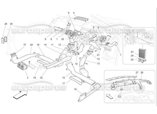 a part diagram from the Maserati Quattroporte M139 (2005-2013) parts catalogue