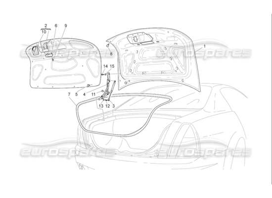 a part diagram from the Maserati Quattroporte M139 (2005-2013) parts catalogue