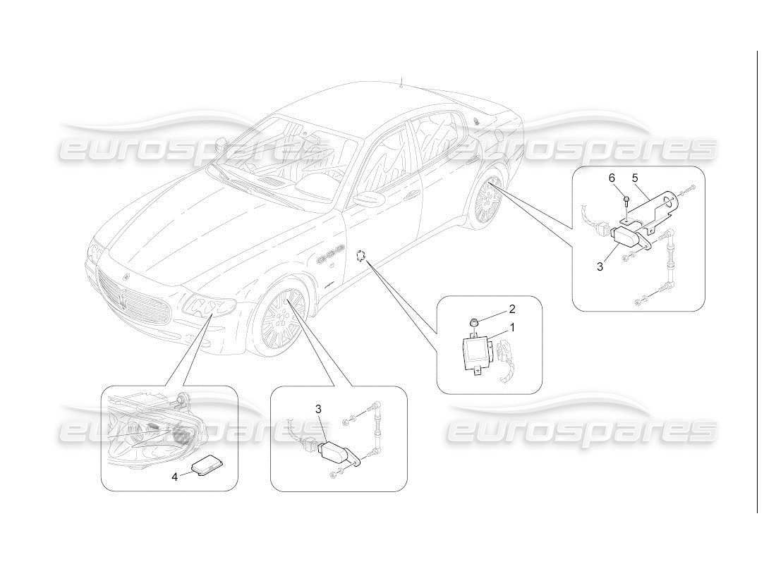 Maserati QTP. (2007) 4.2 auto lighting system control Part Diagram