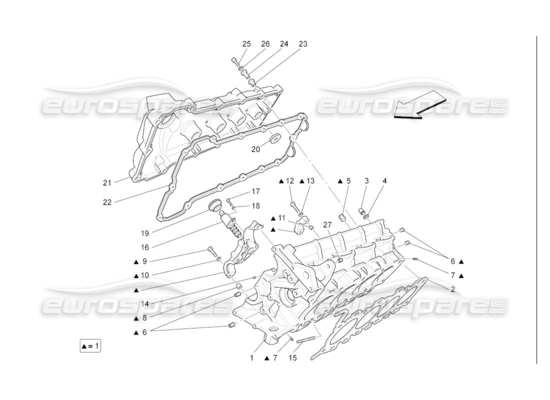 a part diagram from the Maserati Quattroporte M139 (2005-2013) parts catalogue