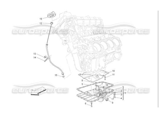 a part diagram from the Maserati Quattroporte M139 (2005-2013) parts catalogue