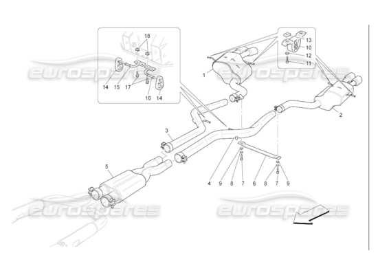 a part diagram from the Maserati QTP. (2007) 4.2 auto parts catalogue