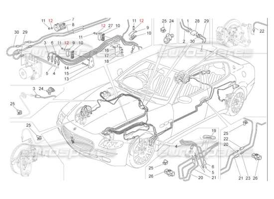 a part diagram from the Maserati Quattroporte M139 (2005-2013) parts catalogue