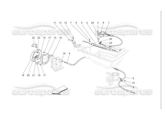 a part diagram from the Maserati Quattroporte M139 (2005-2013) parts catalogue