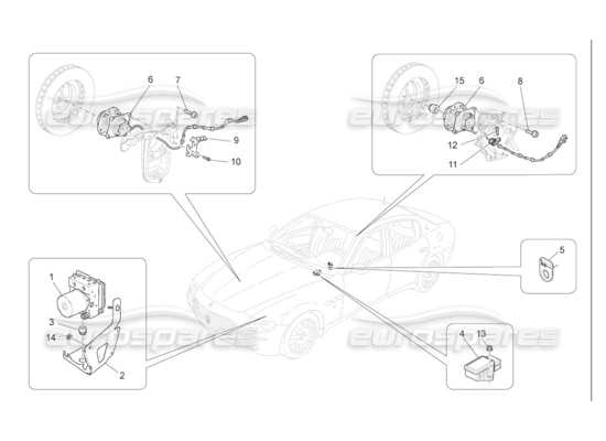 a part diagram from the Maserati Quattroporte M139 (2005-2013) parts catalogue