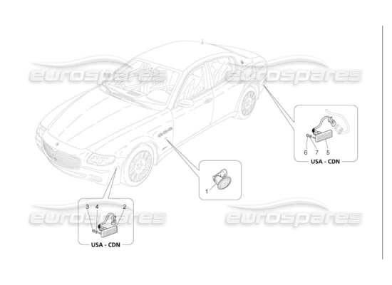 a part diagram from the Maserati Quattroporte M139 (2005-2013) parts catalogue