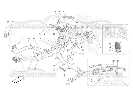 a part diagram from the Maserati Quattroporte M139 (2005-2013) parts catalogue