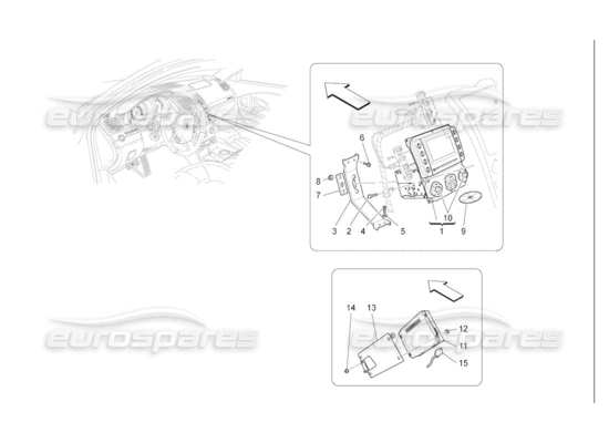 a part diagram from the Maserati Quattroporte M139 (2005-2013) parts catalogue