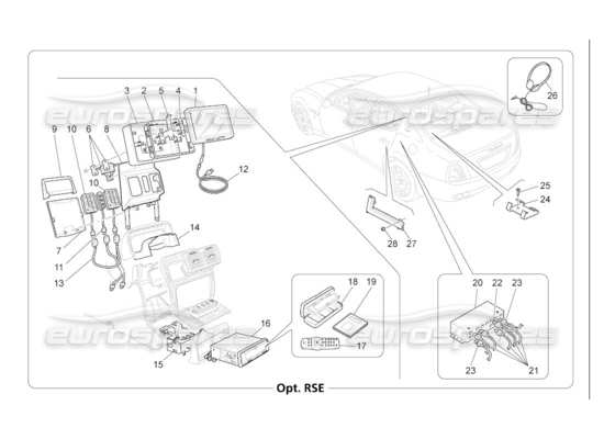 a part diagram from the Maserati Quattroporte M139 (2005-2013) parts catalogue