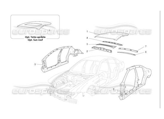 a part diagram from the Maserati Quattroporte M139 (2005-2013) parts catalogue