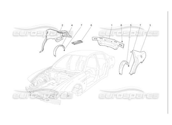 a part diagram from the Maserati Quattroporte M139 (2005-2013) parts catalogue