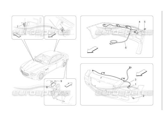 a part diagram from the Maserati QTP. (2007) 4.2 auto parts catalogue