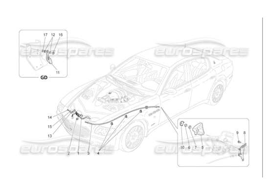 a part diagram from the Maserati QTP. (2007) 4.2 auto parts catalogue