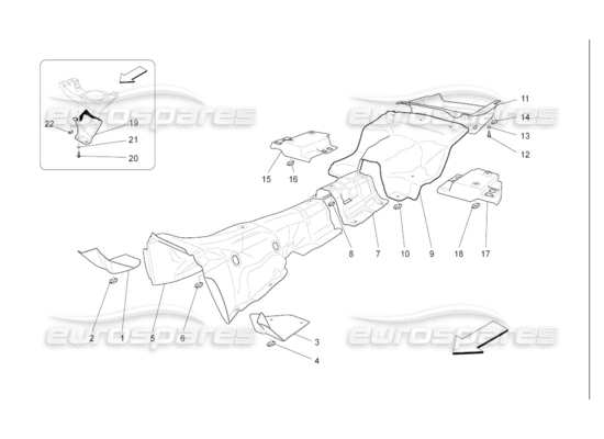 a part diagram from the Maserati Quattroporte M139 (2005-2013) parts catalogue