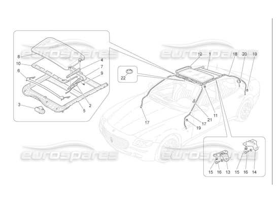 a part diagram from the Maserati Quattroporte M139 (2005-2013) parts catalogue