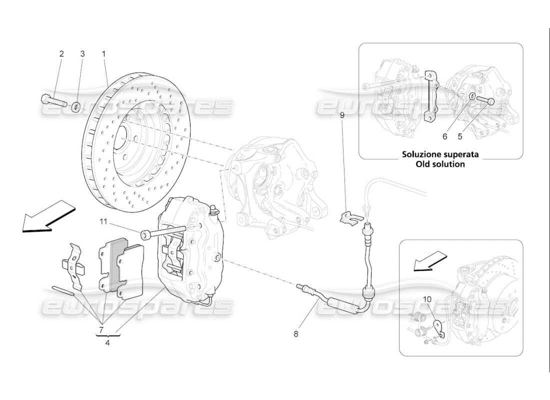 Maserati QTP. (2007) 4.2 F1 braking devices on rear wheels Part Diagram