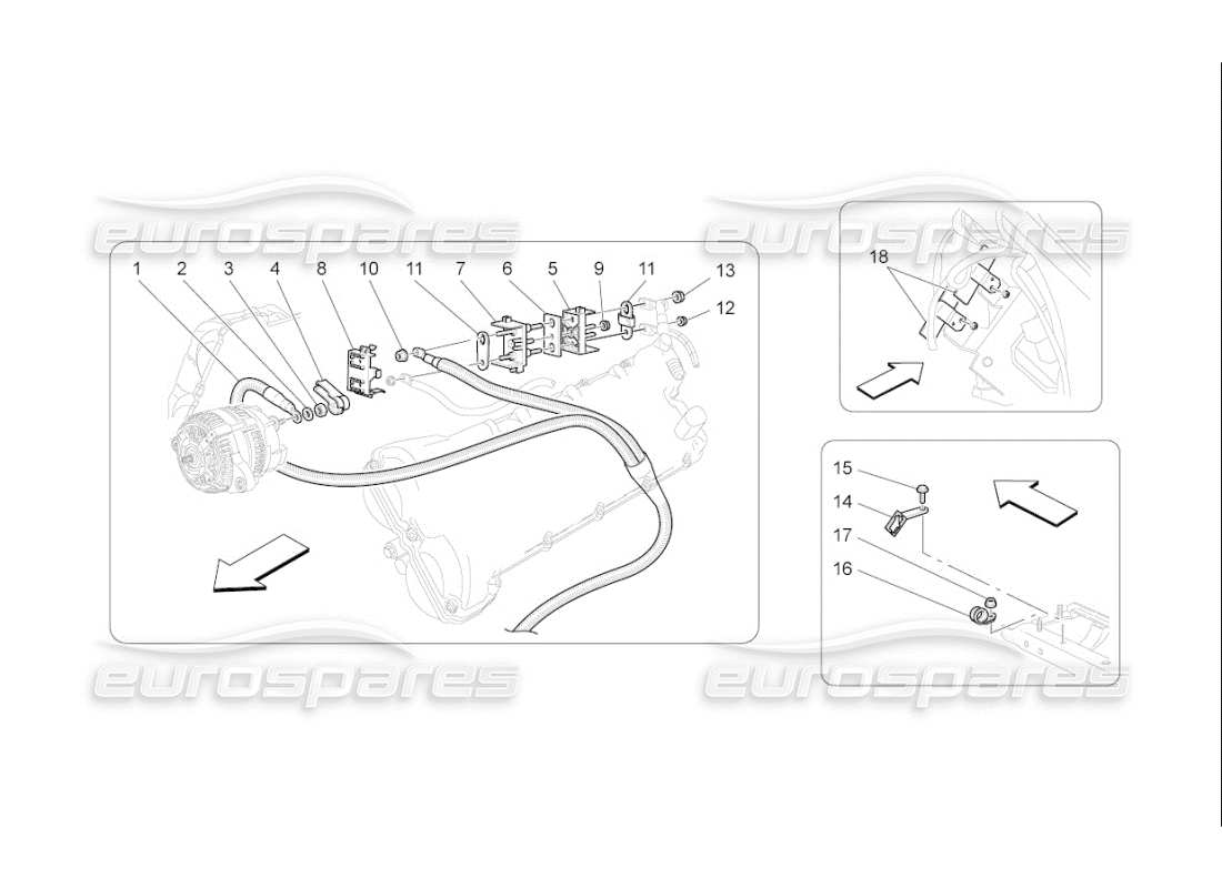 Maserati QTP. (2007) 4.2 F1 main wiring Parts Diagram