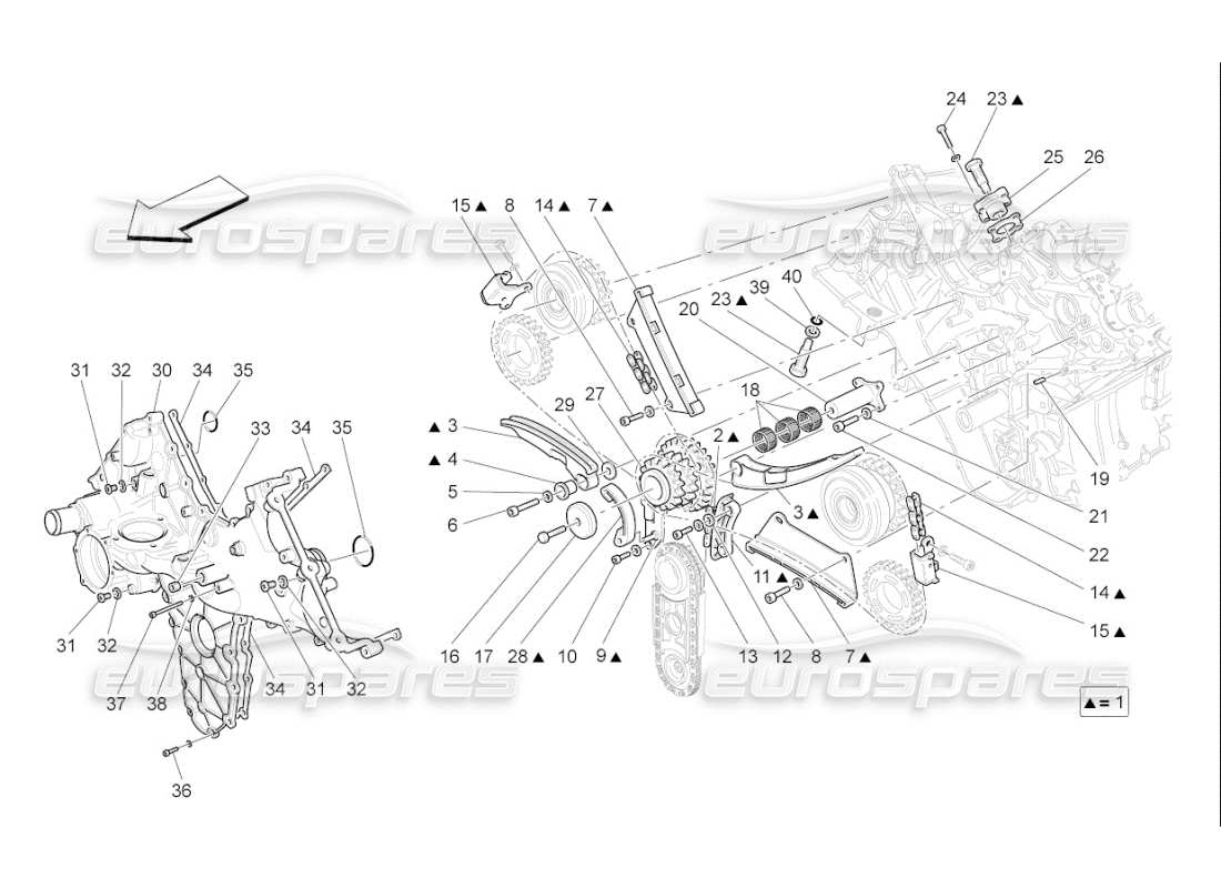 Maserati QTP. (2008) 4.2 auto timing Part Diagram