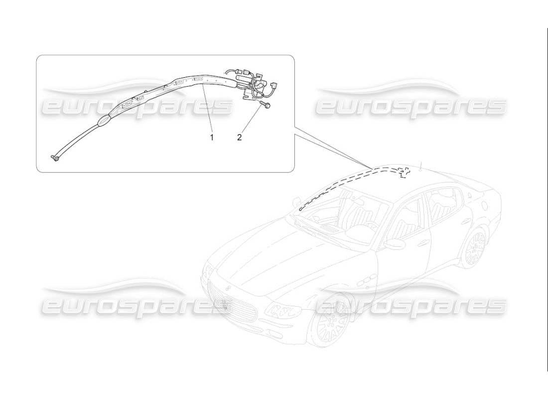Maserati QTP. (2008) 4.2 auto WINDOW BAG SYSTEM Part Diagram