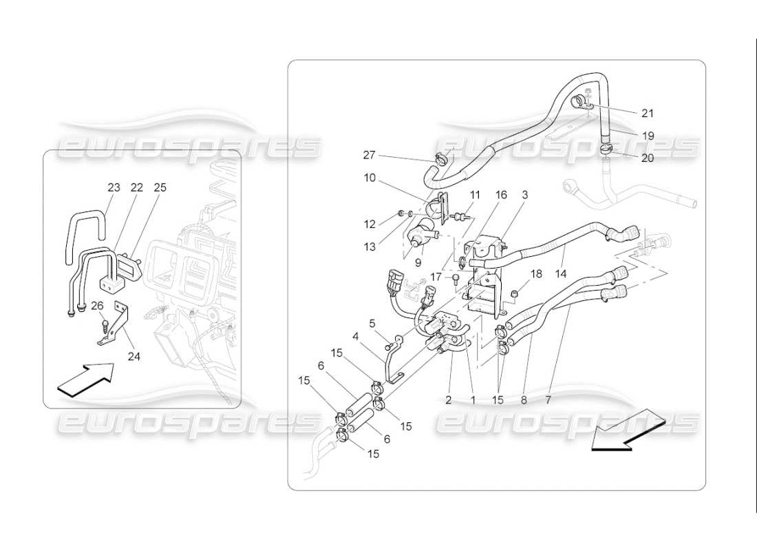 Maserati QTP. (2008) 4.2 auto A c Unit: Engine Compartment Devices Part Diagram