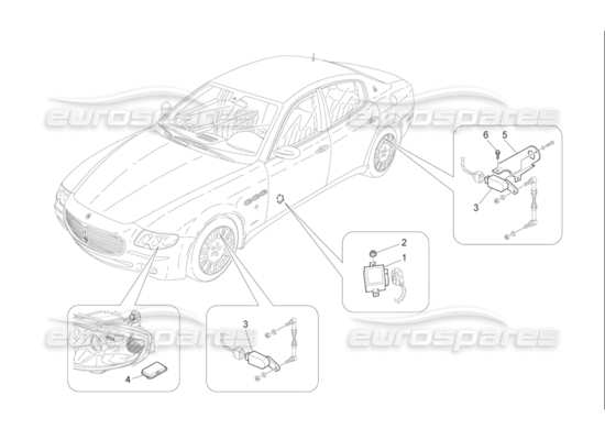 a part diagram from the Maserati Quattroporte M139 (2005-2013) parts catalogue