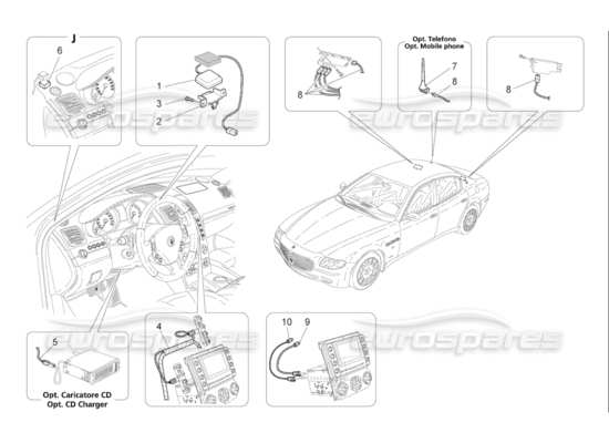 a part diagram from the Maserati Quattroporte M139 (2005-2013) parts catalogue