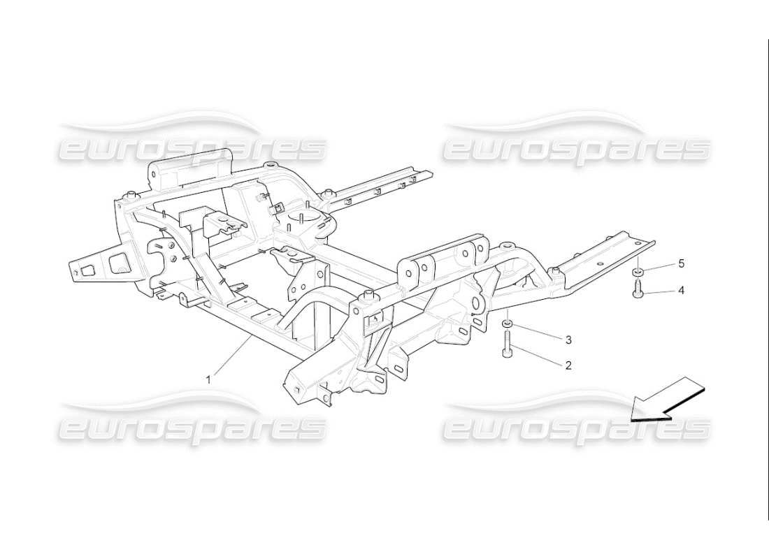 Maserati QTP. (2009) 4.2 auto front underchassis Part Diagram