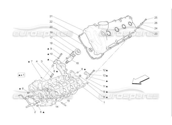 a part diagram from the Maserati Quattroporte M139 (2005-2013) parts catalogue