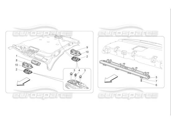 a part diagram from the Maserati Quattroporte M139 (2005-2013) parts catalogue