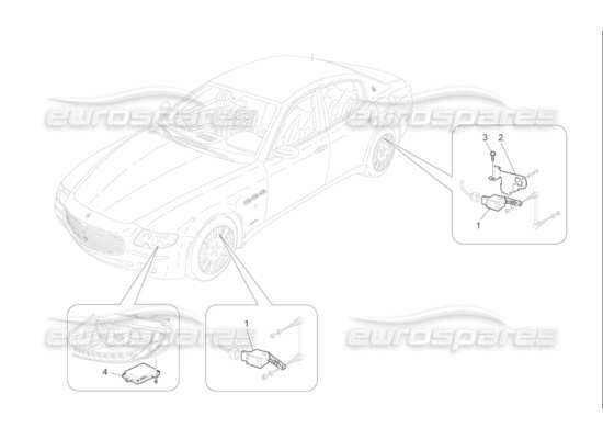 a part diagram from the Maserati Quattroporte M139 (2005-2013) parts catalogue