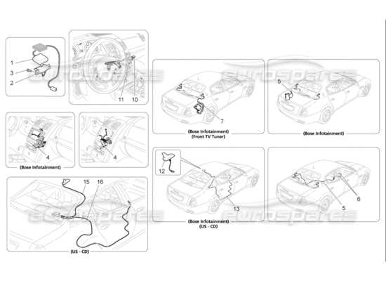 a part diagram from the Maserati Quattroporte M139 (2005-2013) parts catalogue