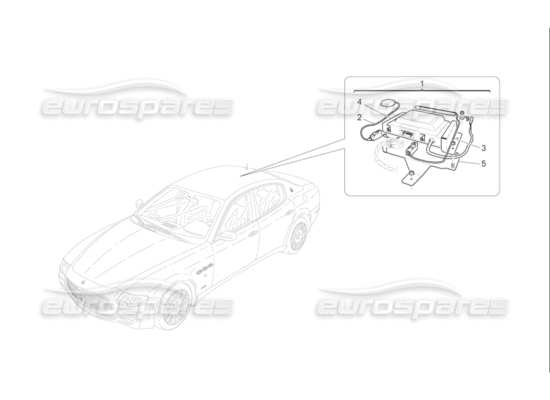 a part diagram from the Maserati QTP. (2009) 4.7 auto parts catalogue