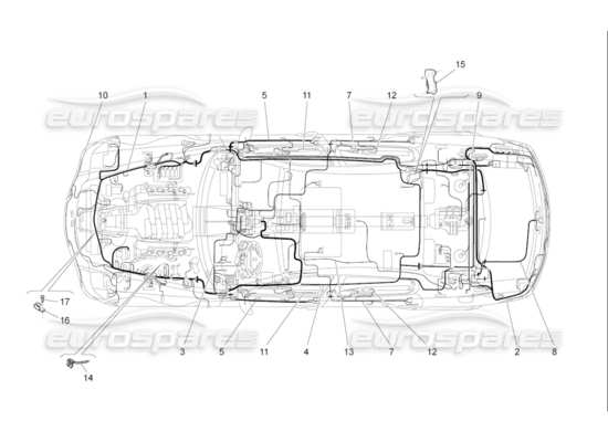 a part diagram from the Maserati Quattroporte M139 (2005-2013) parts catalogue