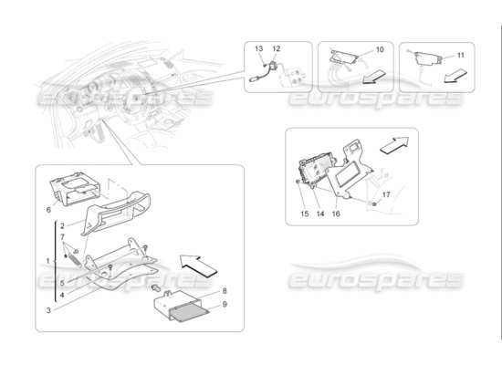 a part diagram from the Maserati Quattroporte M139 (2005-2013) parts catalogue