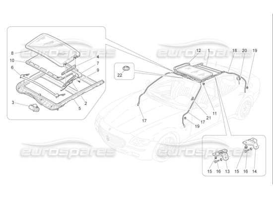 a part diagram from the Maserati QTP. (2009) 4.7 auto parts catalogue