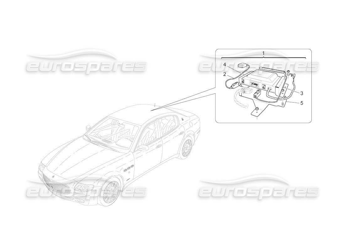 Maserati QTP. (2010) 4.2 auto alarm and immobilizer system Part Diagram