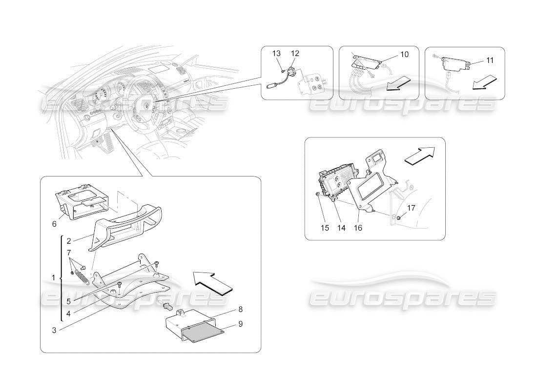 Maserati QTP. (2010) 4.2 auto it system Part Diagram