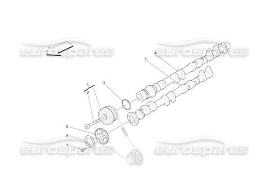 a part diagram from the Maserati Quattroporte M139 (2005-2013) parts catalogue