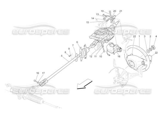 a part diagram from the Maserati Quattroporte M139 (2005-2013) parts catalogue