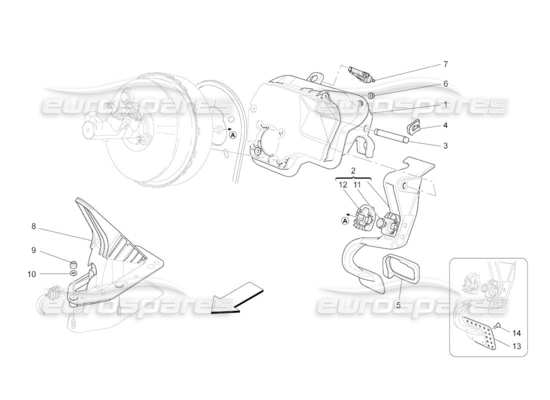 a part diagram from the Maserati QTP. (2010) 4.2 auto parts catalogue