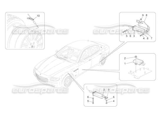 a part diagram from the Maserati Quattroporte M139 (2005-2013) parts catalogue