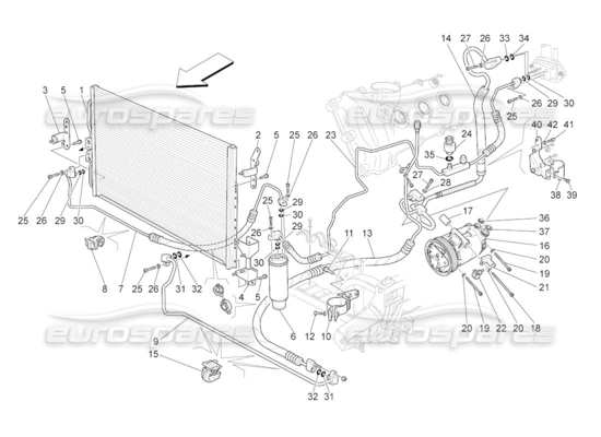 a part diagram from the Maserati Quattroporte M139 (2005-2013) parts catalogue