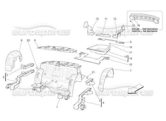 a part diagram from the Maserati Quattroporte M139 (2005-2013) parts catalogue