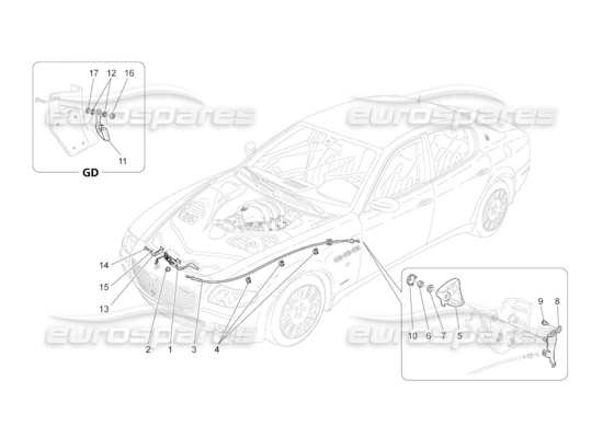 a part diagram from the Maserati QTP. (2010) 4.2 auto parts catalogue