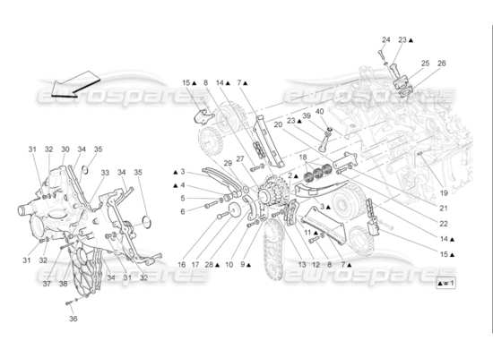 a part diagram from the Maserati QTP. (2010) 4.7 auto parts catalogue