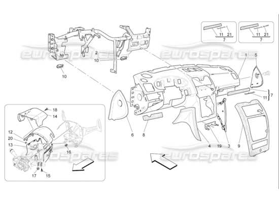 a part diagram from the Maserati Quattroporte M139 (2005-2013) parts catalogue