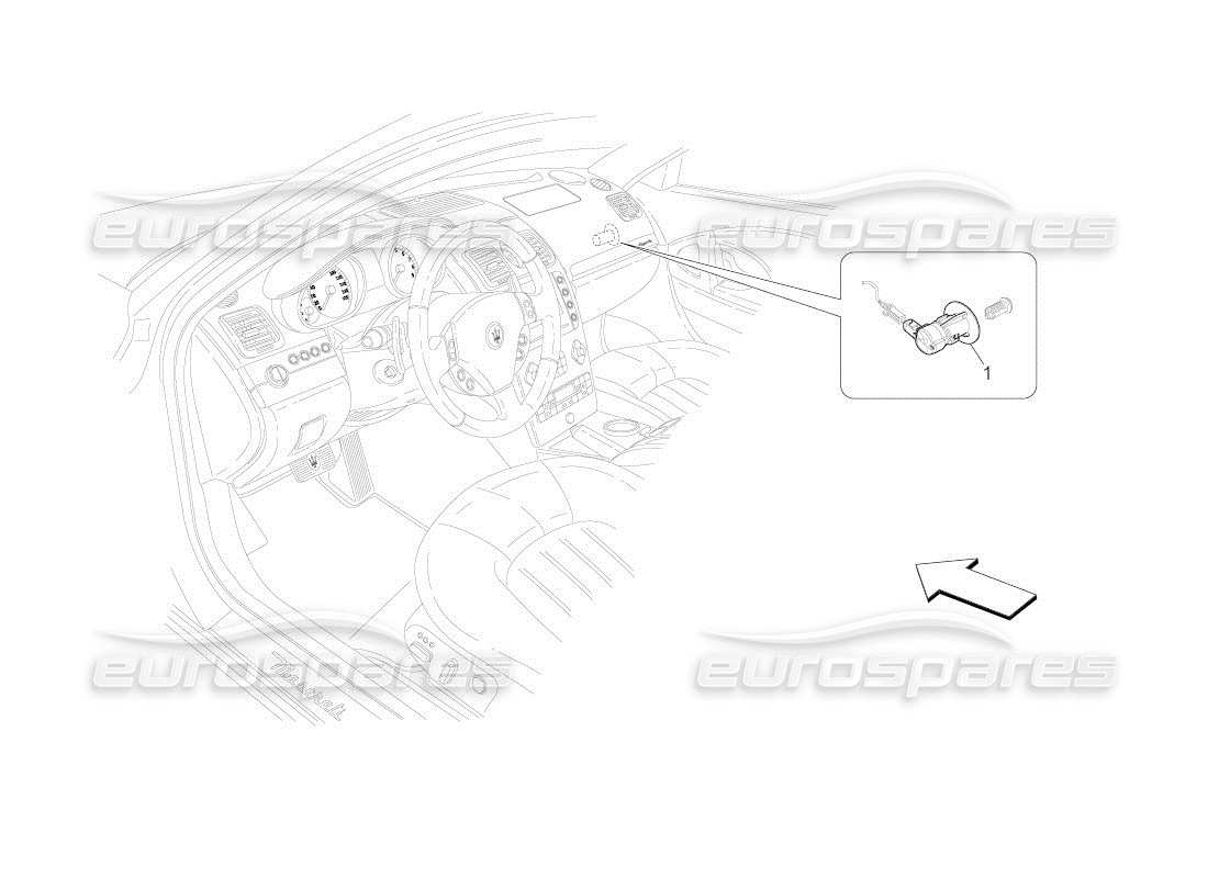 Maserati QTP. (2011) 4.2 auto Passenger's Airbag-deactivation Part Diagram