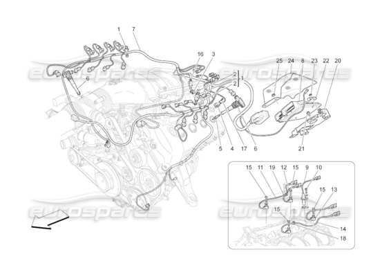 a part diagram from the Maserati Quattroporte M139 (2005-2013) parts catalogue