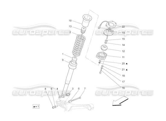 a part diagram from the Maserati QTP. (2011) 4.2 auto parts catalogue