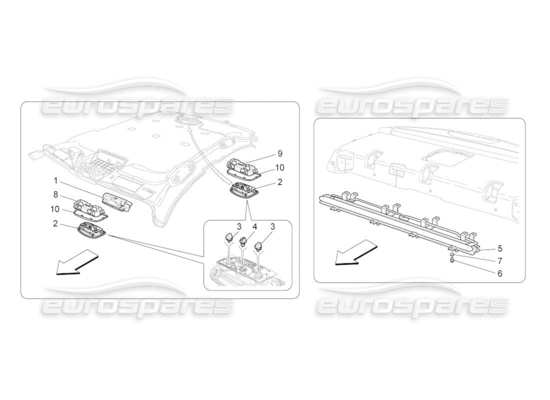 a part diagram from the Maserati Quattroporte M139 (2005-2013) parts catalogue